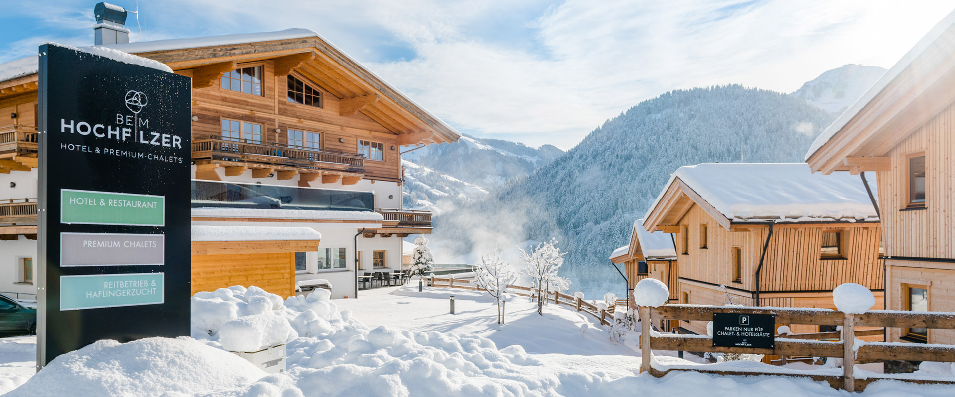 Beim Hochfilzer Winterliche Auszeit Luxus-Chalet Thermalpool Söll Tirol